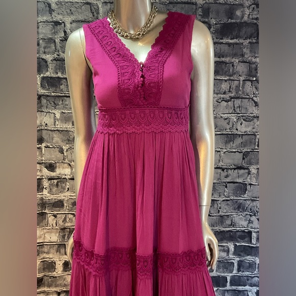 Fuschia Long Maxi Dress - Picture 2 of 7